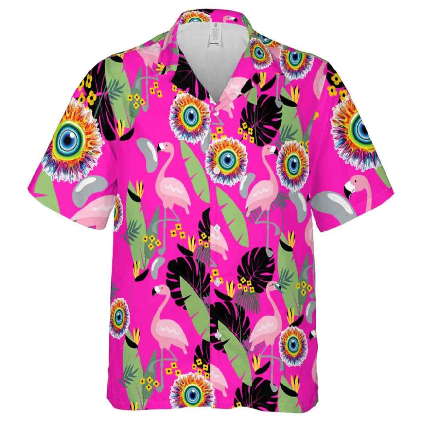 Trippy Pink Flamingo Hawaiian Shirt Fashion forward