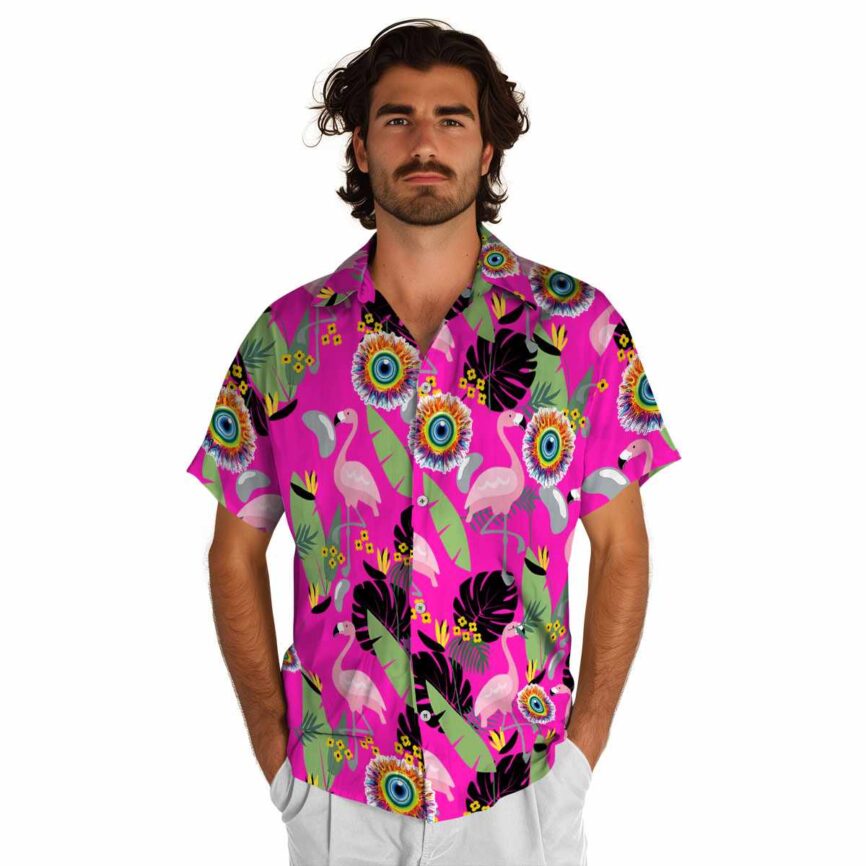 Trippy Pink Flamingo Hawaiian Shirt New Arrival
