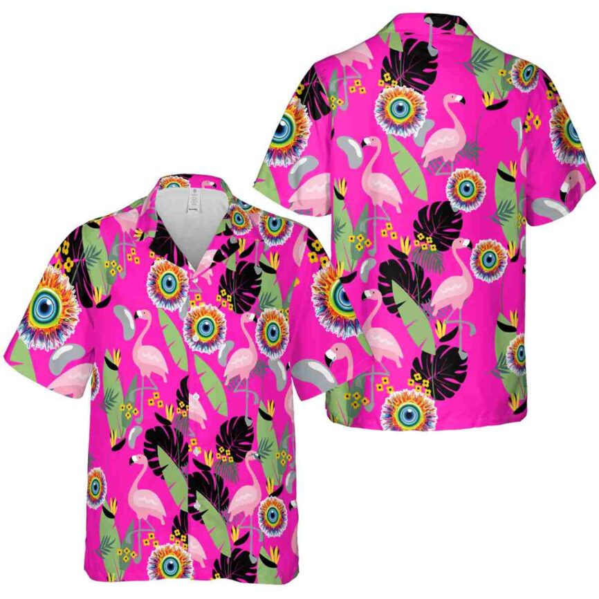 Trippy Pink Flamingo Hawaiian Shirt Premium grade