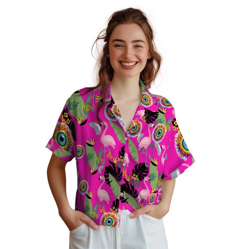 Trippy Pink Flamingo Hawaiian Shirt Top rated