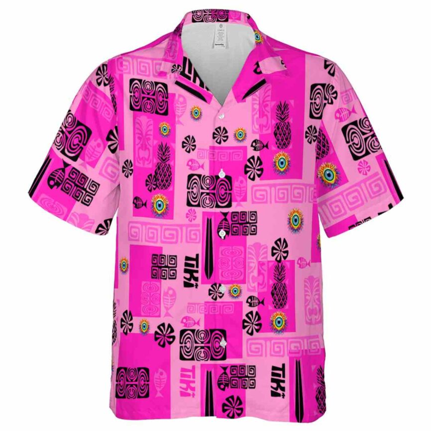 Trippy Tiki Motifs Hawaiian Shirt Fashion forward
