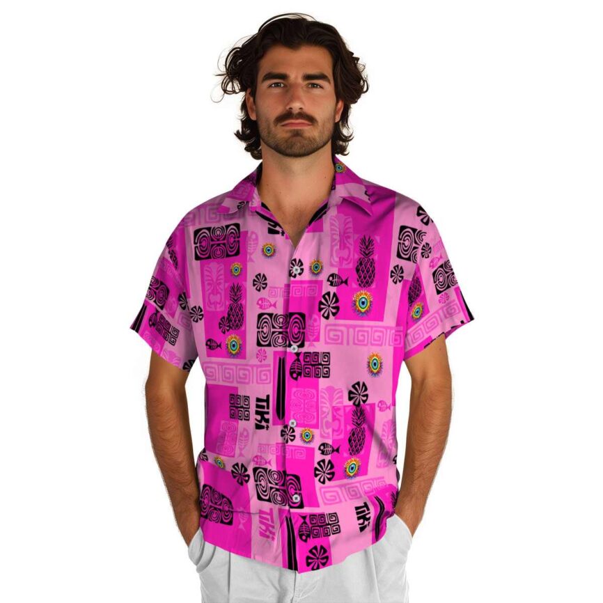 Trippy Tiki Motifs Hawaiian Shirt New Arrival