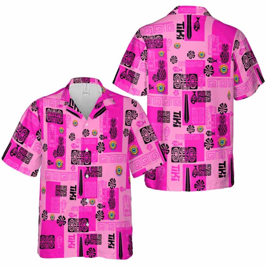 Trippy Tiki Motifs Hawaiian Shirt Premium grade