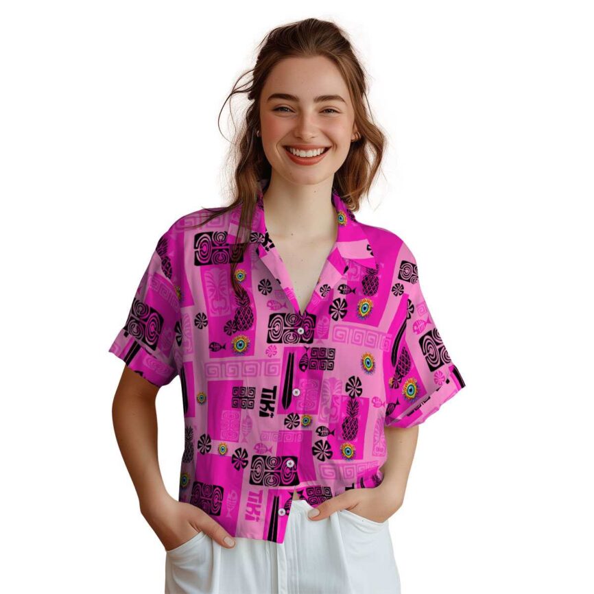 Trippy Tiki Motifs Hawaiian Shirt Top rated