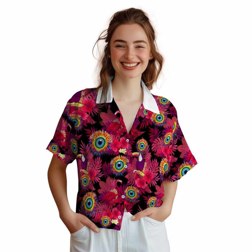 Trippy Tropical Bird Hawaiian Shirt Top rated