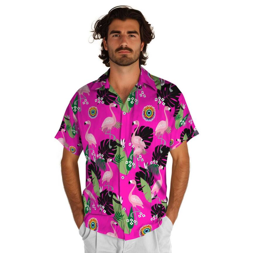 Trippy Tropical Flamingo Hawaiian Shirt New Arrival