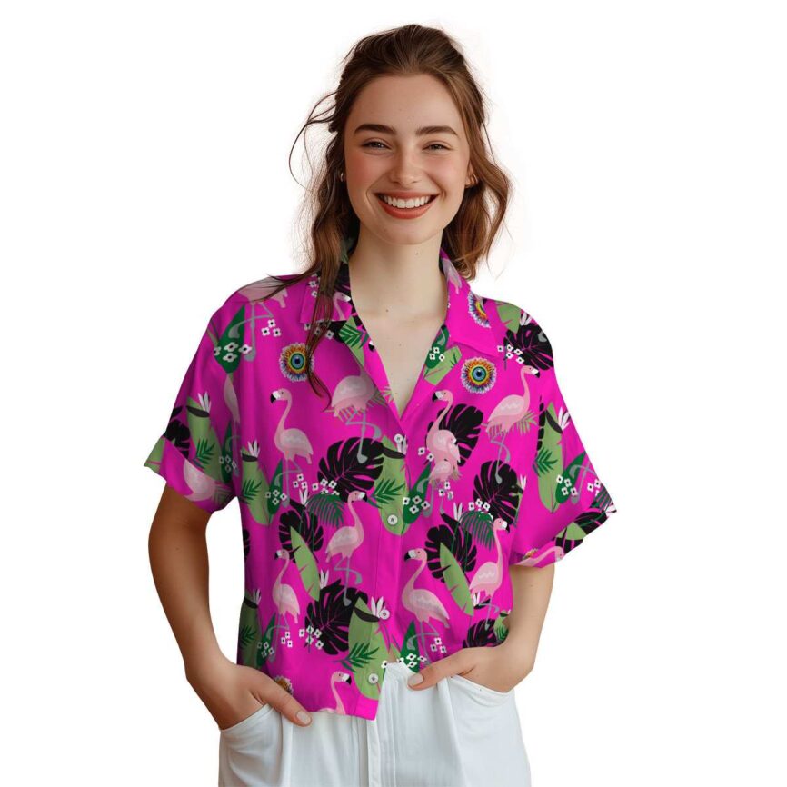 Trippy Tropical Flamingo Hawaiian Shirt Top rated