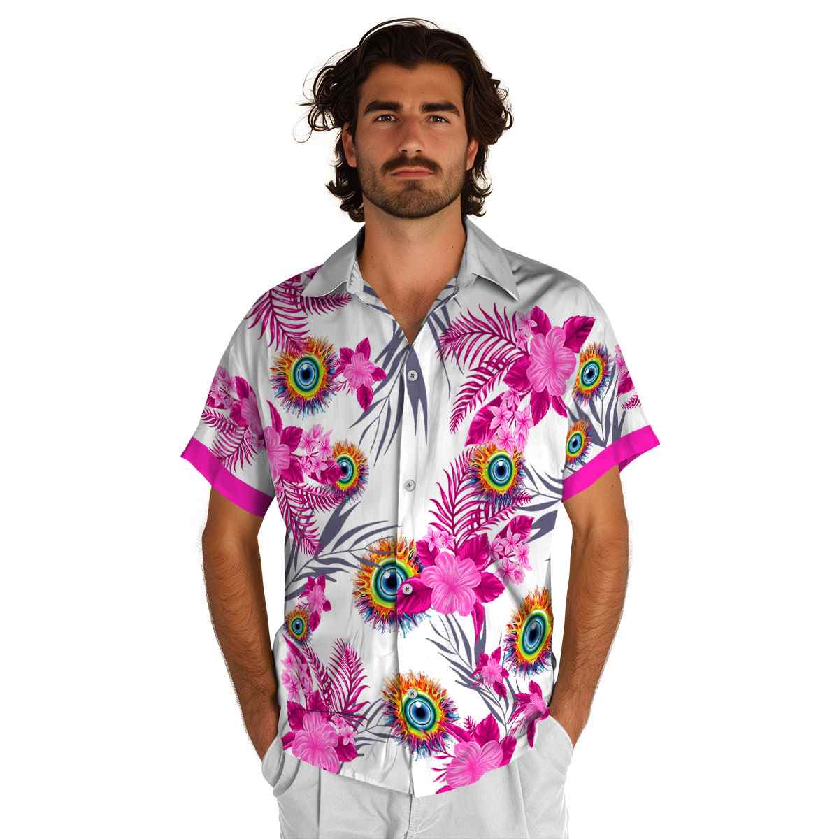 Trippy US Flag Floral Hawaiian Shirt New Arrival Trippy US Flag Floral Hawaiian Shirt New Arrival