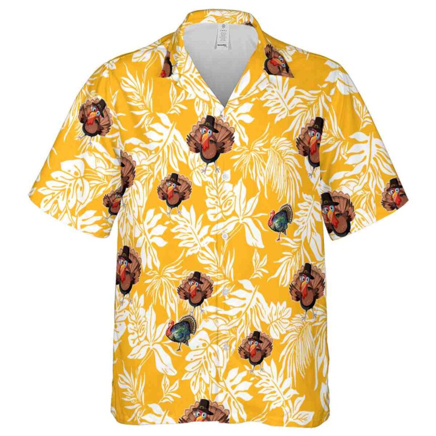 Turkey Bold Foliage Hawaiian Shirt Fashion forward