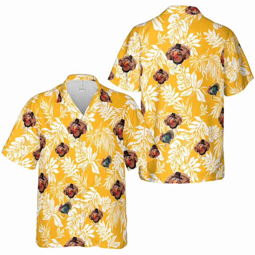 Turkey Bold Foliage Hawaiian Shirt Premium grade
