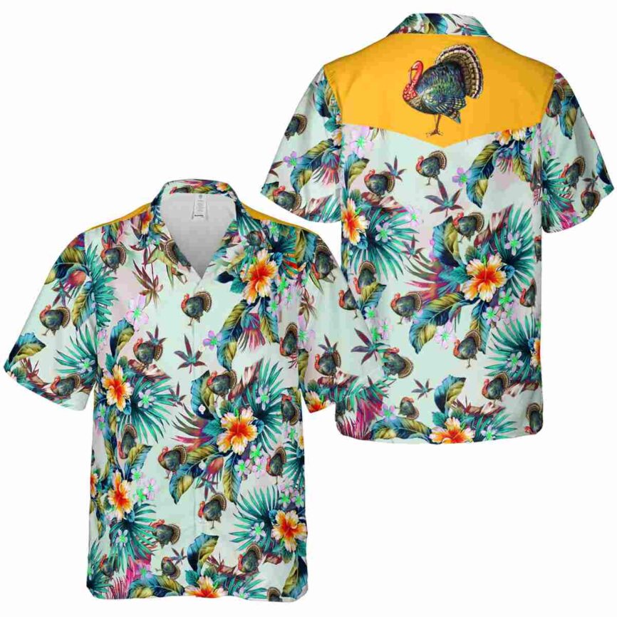 Turkey Floral Burst Hawaiian Shirt Premium grade