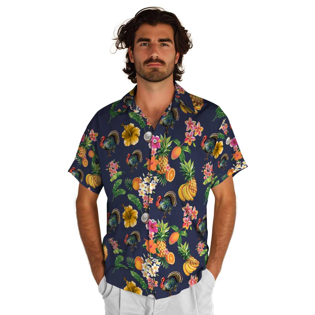 Turkey Fruit Pattern Hawaiian Shirt New Arrival Turkey Fruit Pattern Hawaiian Shirt New Arrival