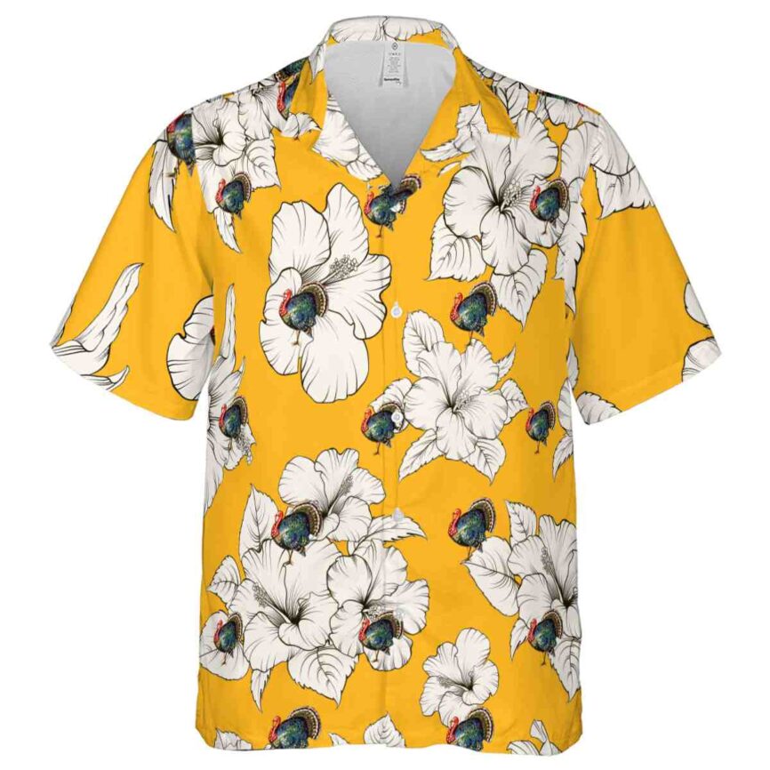 Turkey Hibiscus Flower Hawaiian Shirt Fashion forward