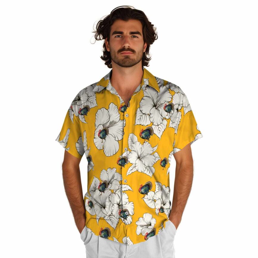 Turkey Hibiscus Flower Hawaiian Shirt New Arrival