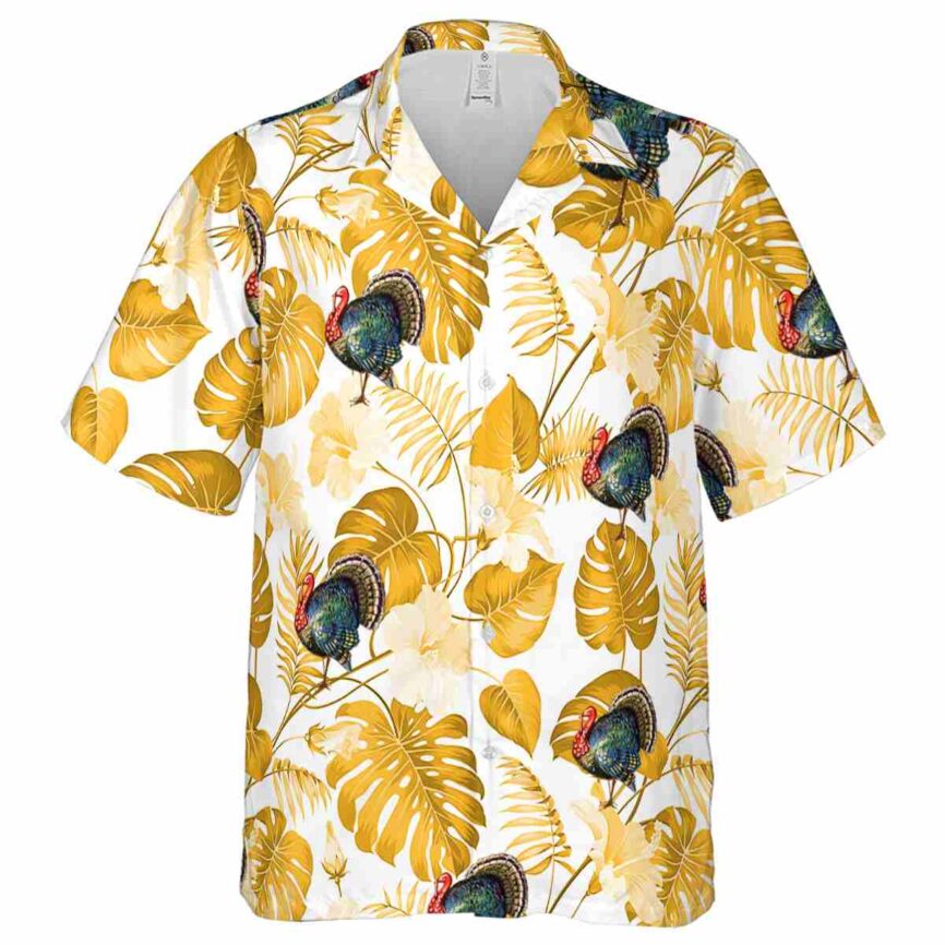 Turkey Leaf Pattern Hawaiian Shirt Fashion forward