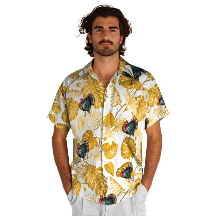Turkey Leaf Pattern Hawaiian Shirt New Arrival