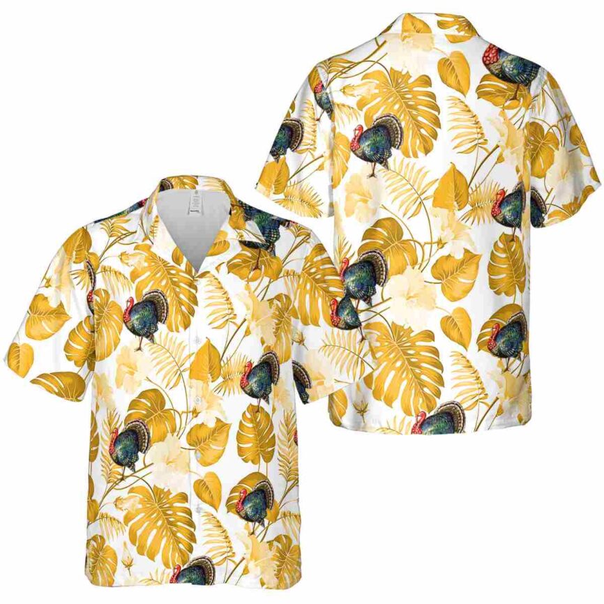 Turkey Leaf Pattern Hawaiian Shirt Premium grade