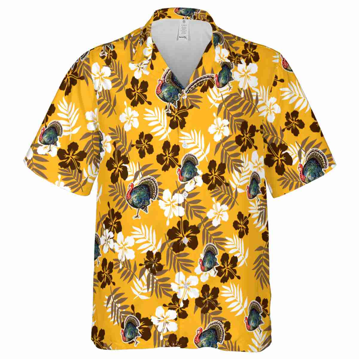 Turkey Leafy Hibiscus Hawaiian Shirt Fashion forward Turkey Leafy Hibiscus Hawaiian Shirt Fashion forward