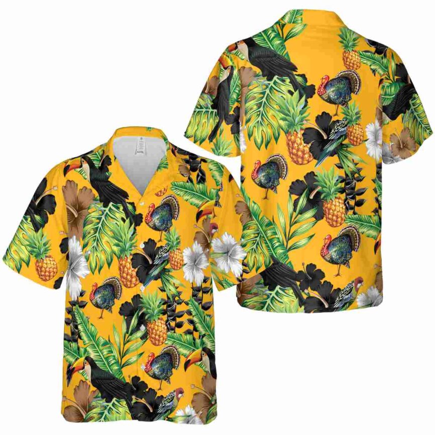 Turkey Leafy Toucan Hawaiian Shirt Premium grade