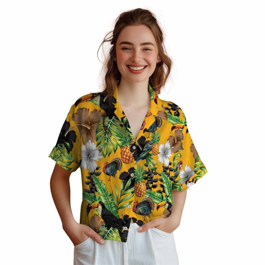 Turkey Leafy Toucan Hawaiian Shirt Top rated