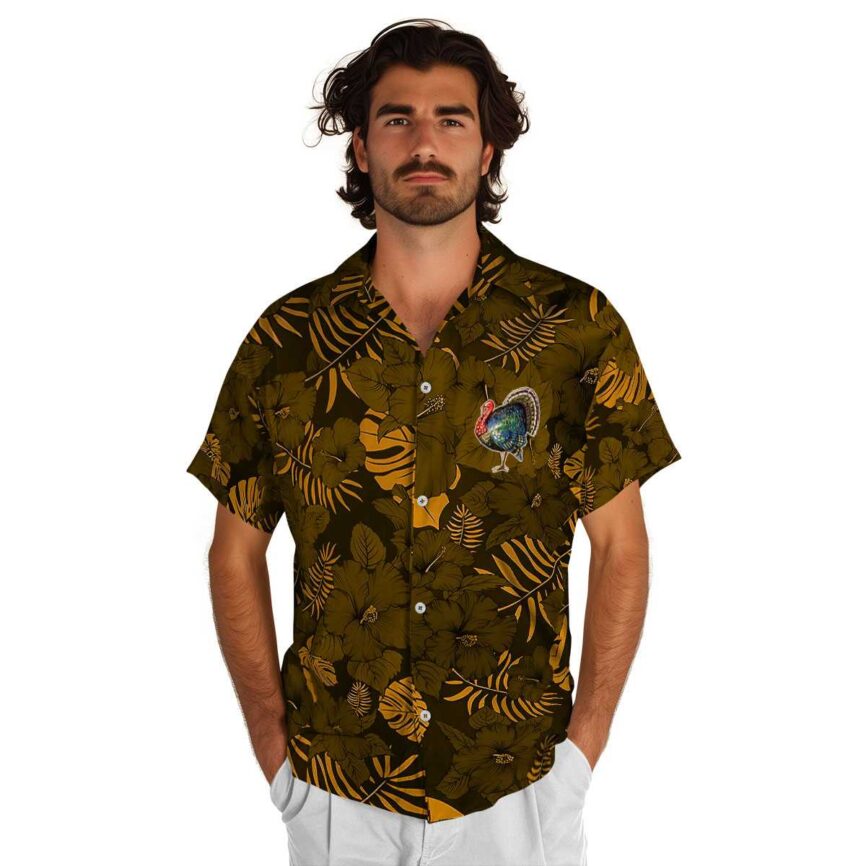 Turkey Monochrome Floral Hawaiian Shirt New Arrival