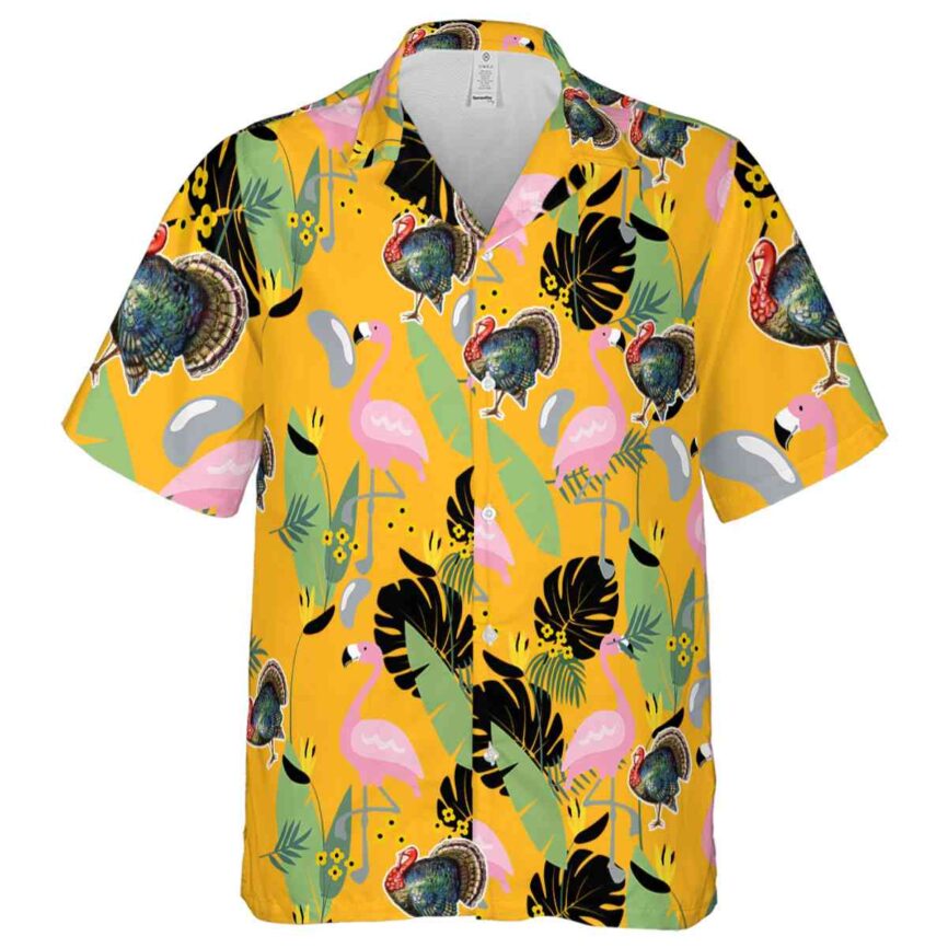 Turkey Pink Flamingo Hawaiian Shirt Fashion forward