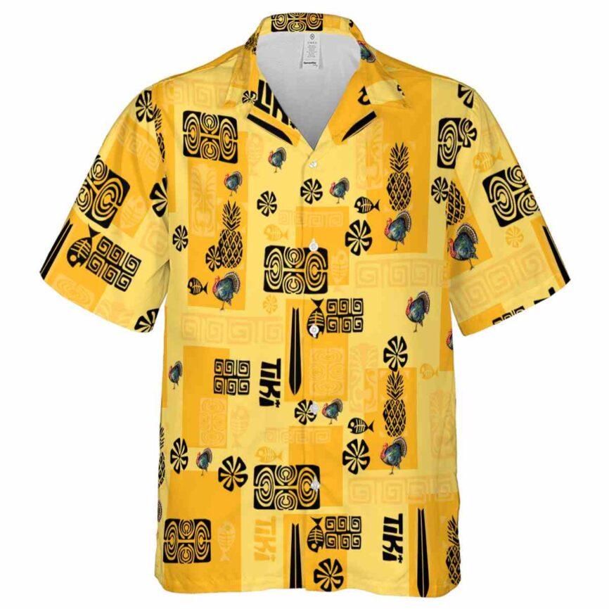 Turkey Tiki Motifs Hawaiian Shirt Fashion forward