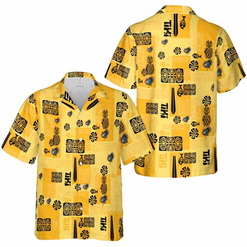 Turkey Tiki Motifs Hawaiian Shirt Premium grade