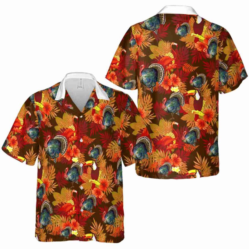 Turkey Tropical Bird Hawaiian Shirt Premium grade