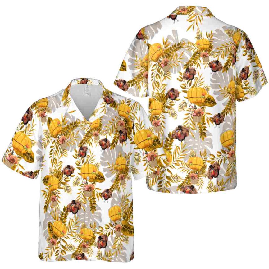 Turkey Tropical Fronds Hawaiian Shirt Premium grade