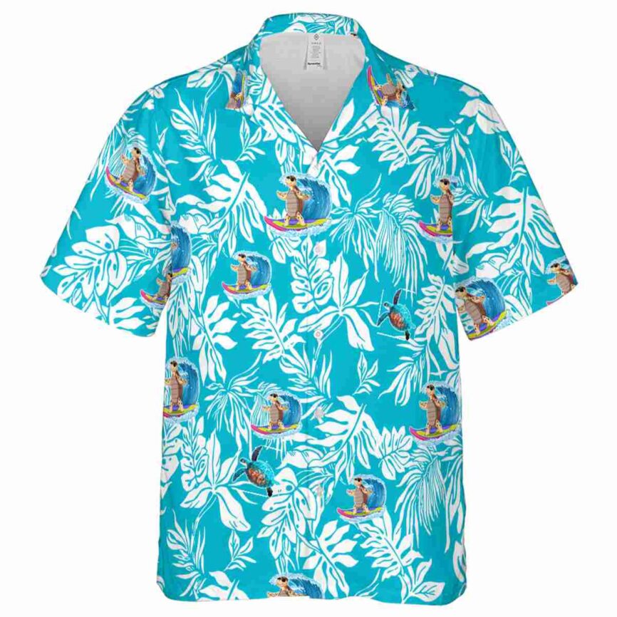 Turtle Bold Foliage Hawaiian Shirt Fashion forward