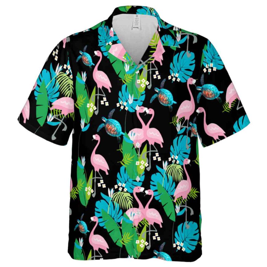 Turtle Flamingo Leaf Hawaiian Shirt Fashion forward