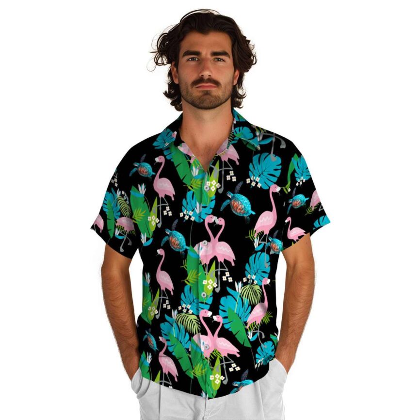 Turtle Flamingo Leaf Hawaiian Shirt New Arrival