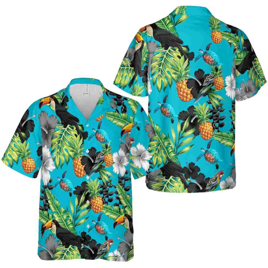 Turtle Leafy Toucan Hawaiian Shirt Premium grade