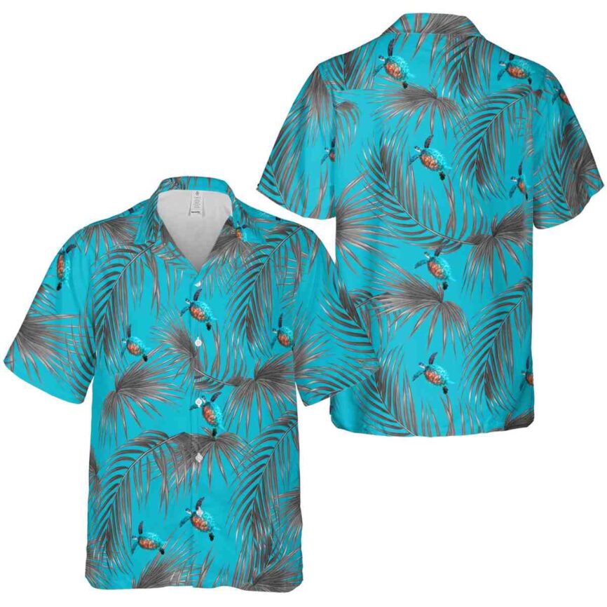 Turtle Palm Frond Hawaiian Shirt Premium grade