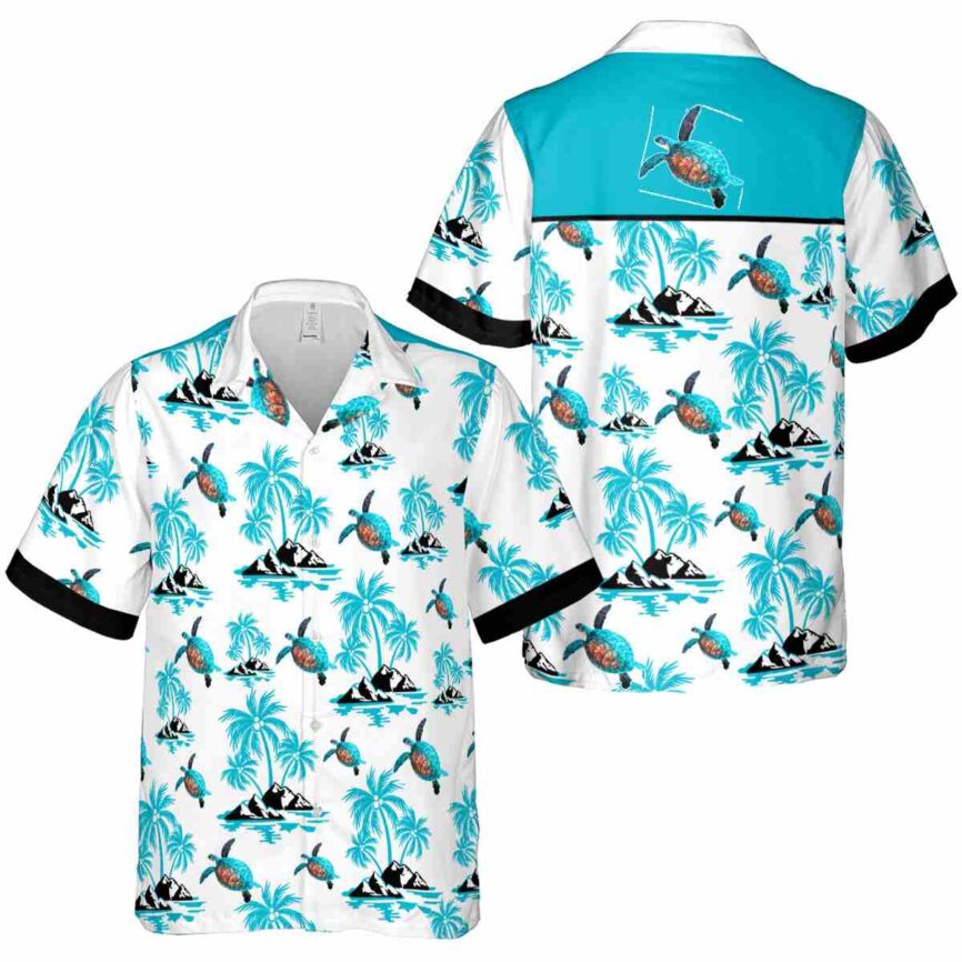 Turtle Palm Island Graphic Hawaiian Shirt Premium grade