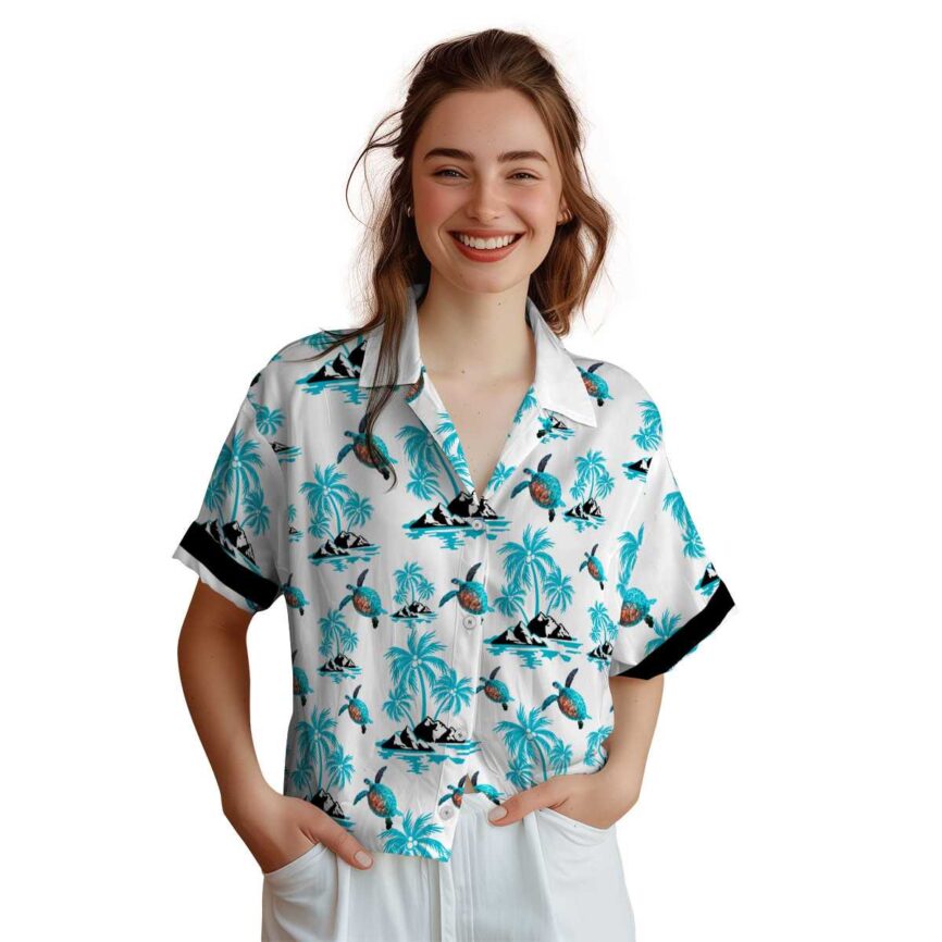 Turtle Palm Island Graphic Hawaiian Shirt Top rated
