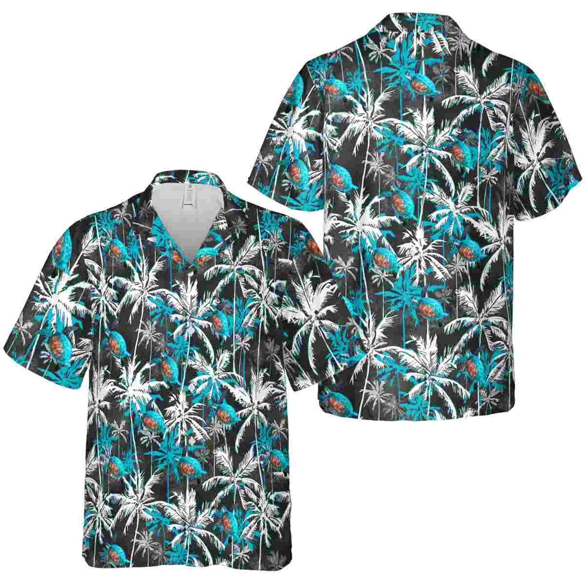 Turtle Palm Themed Hawaiian Shirt Premium grade Turtle Palm Themed Hawaiian Shirt Premium grade