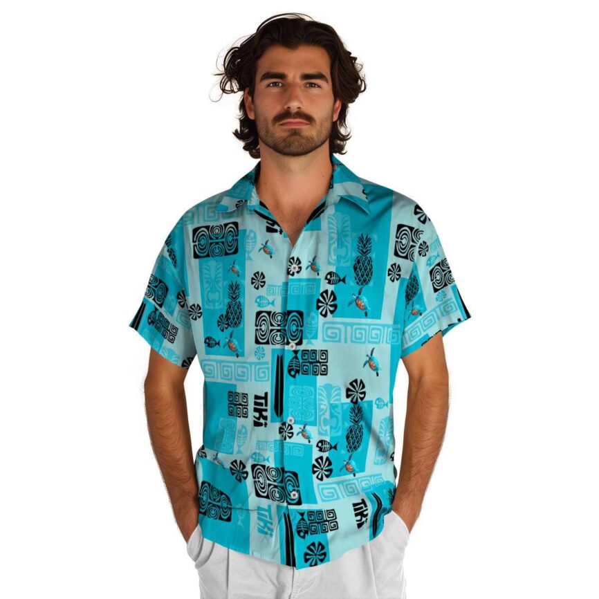 Turtle Tiki Motifs Hawaiian Shirt New Arrival