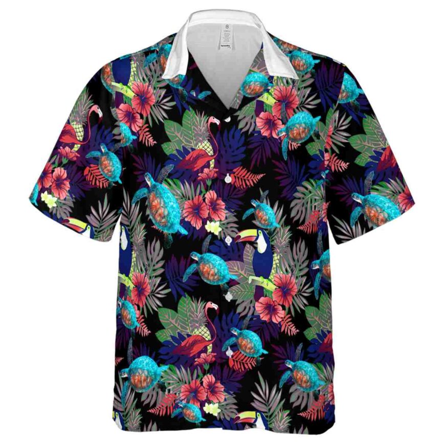 Turtle Tropical Bird Hawaiian Shirt Fashion forward