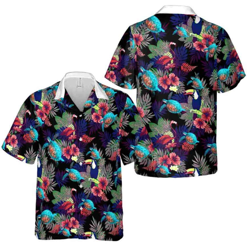 Turtle Tropical Bird Hawaiian Shirt Premium grade