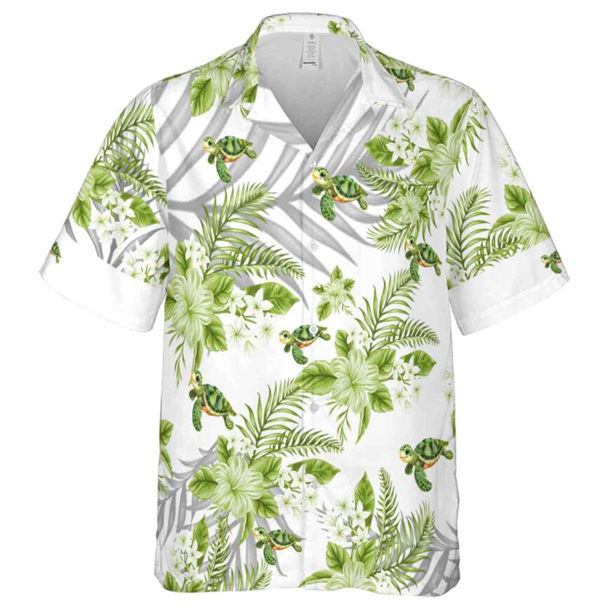 Turtle Tropical Blossom Hawaiian Shirt Fashion forward