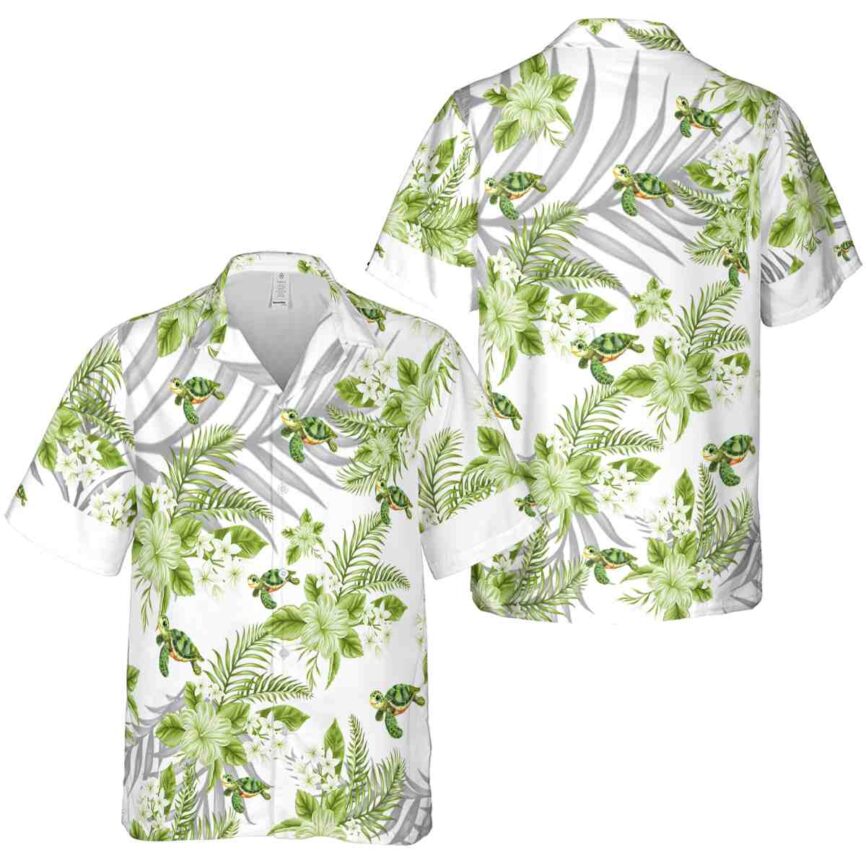 Turtle Tropical Blossom Hawaiian Shirt Premium grade
