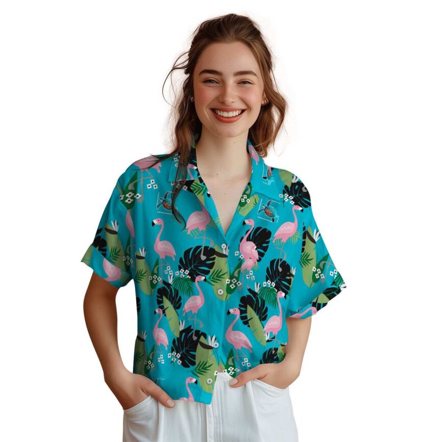 Turtle Tropical Flamingo Hawaiian Shirt Top rated