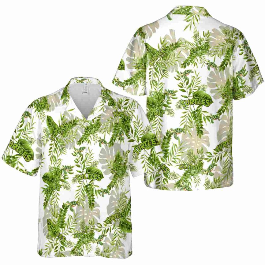 Turtle Tropical Fronds Hawaiian Shirt Premium grade