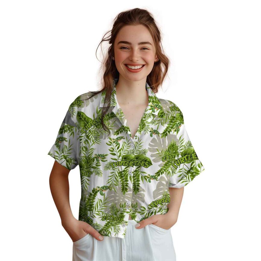 Turtle Tropical Fronds Hawaiian Shirt Top rated