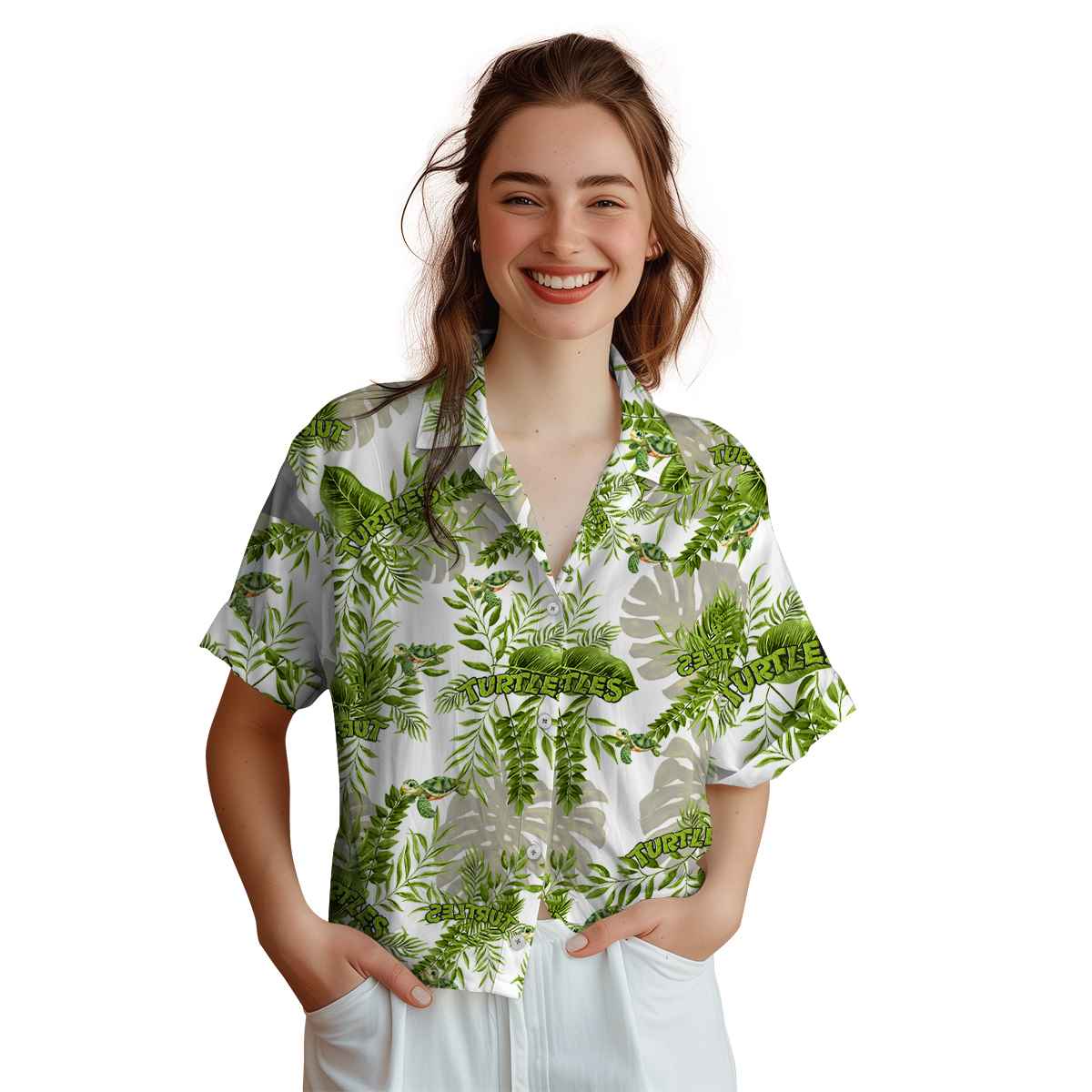 Turtle Tropical Fronds Hawaiian Shirt Top rated Turtle Tropical Fronds Hawaiian Shirt Top rated
