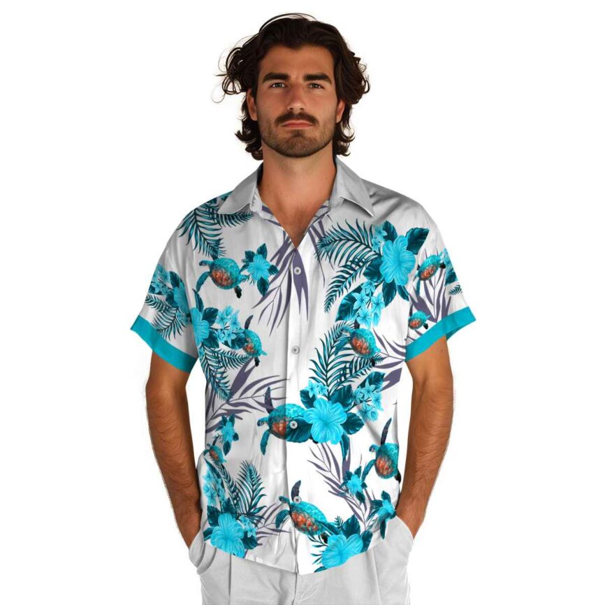 Turtle US Flag Floral Hawaiian Shirt New Arrival