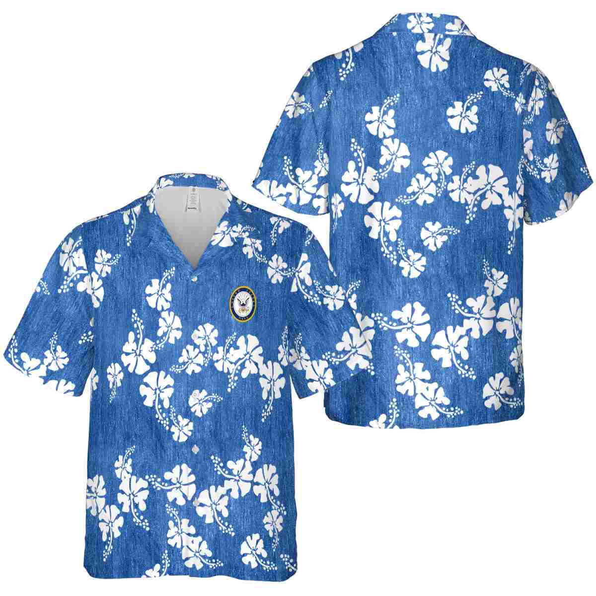 US Navy Hibiscus Blossom Hawaiian Shirt Premium grade US Navy Hibiscus Blossom Hawaiian Shirt Premium grade