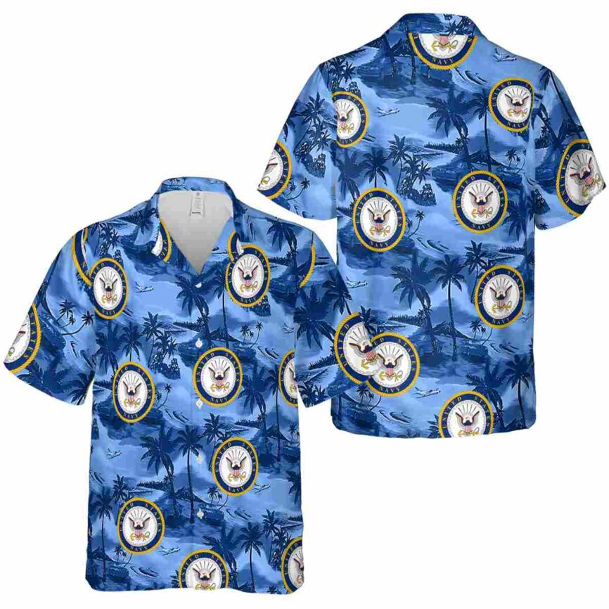 US Navy Island Beach Hawaiian Shirt Premium grade